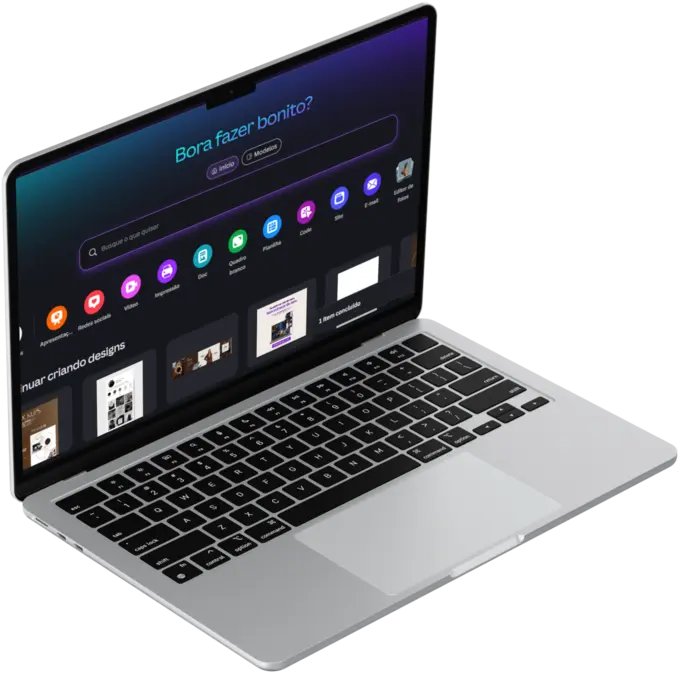 Aulas básicas de Canva no notebook